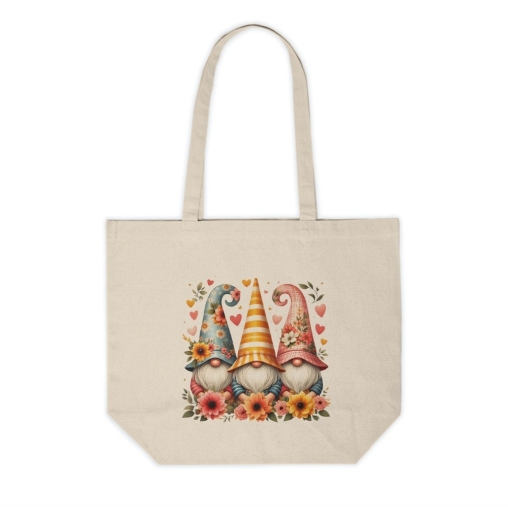 Garden Spring Gnome Custom Canvas Tote Bag